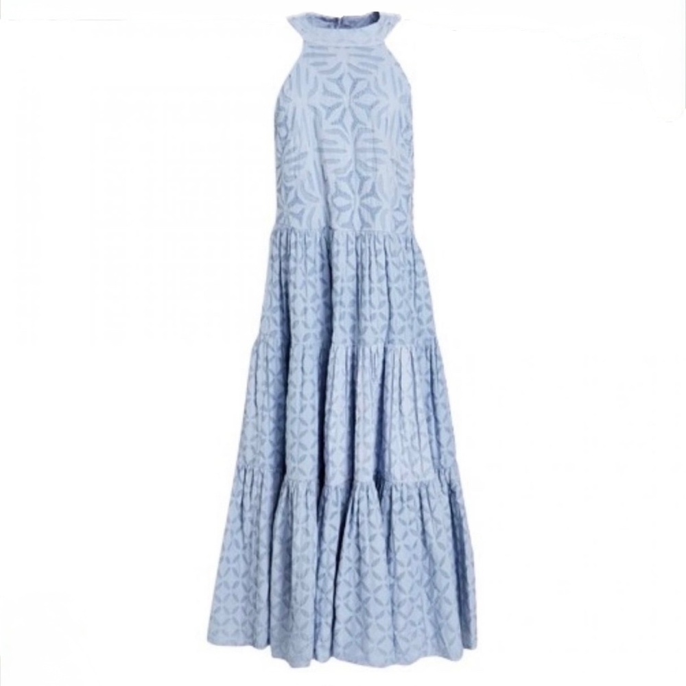 NWOT Joie Decosta Eyelet Halterneck Maxi Dress, Size L - Picture 6 of 11